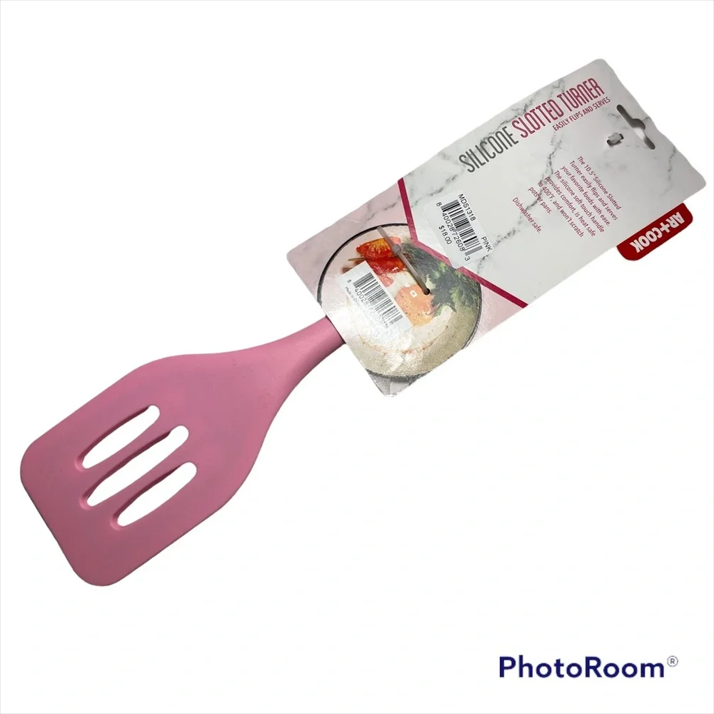 NWT Silicone slotted turner - pink color